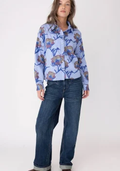 ANNA BLUE BLOUSE