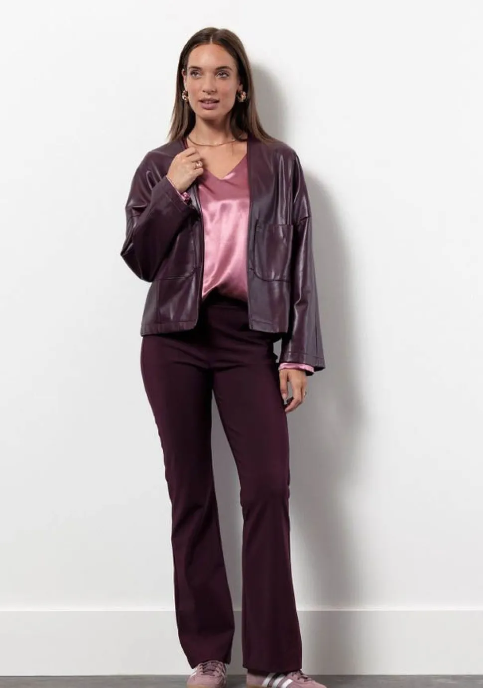 STUDIO ANNELOES LEER/SUEDE JACK
