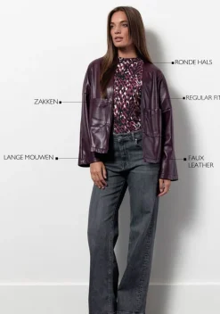 STUDIO ANNELOES LEER/SUEDE JACK