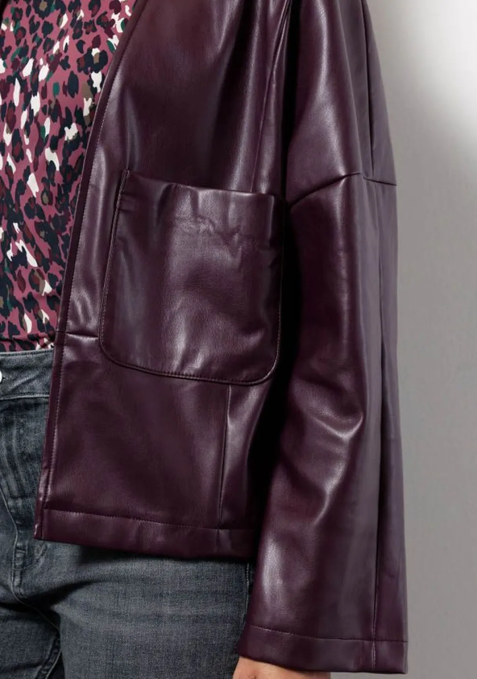 STUDIO ANNELOES LEER/SUEDE JACK