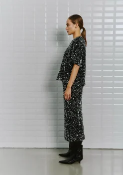 WITH BLACK BLOUSE