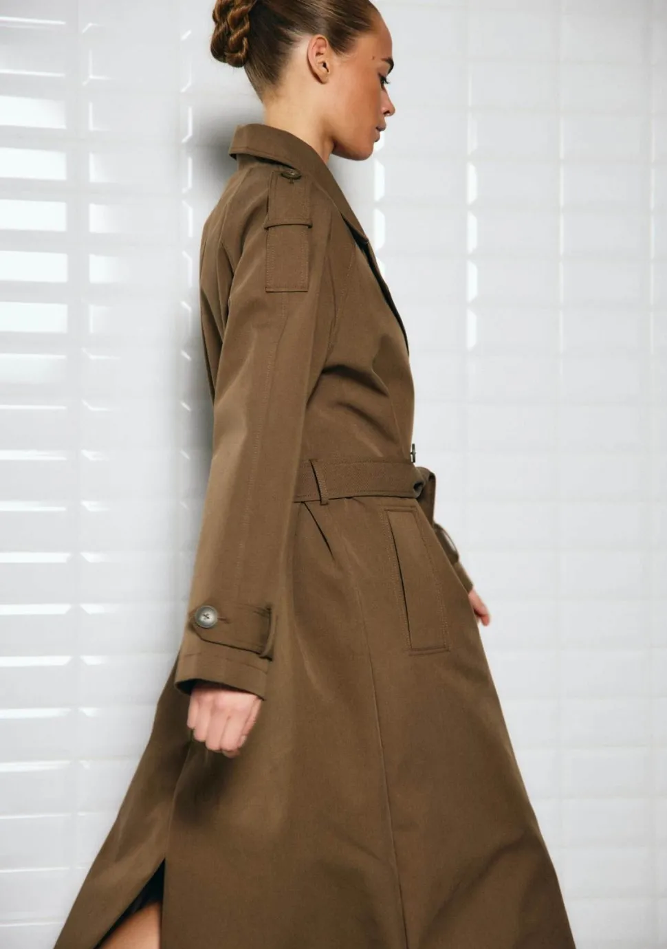 WITH BLACK TRENCHCOAT