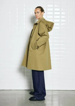 WITH BLACK TRENCHCOAT